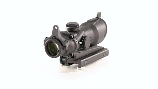 Trijicon ACOG 4x32mm Crosshair/Amber Center Reticle Rifle Scope .223 Ballistic 360 View - image 6 from the video